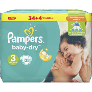 Pampers Diapers Baby Dry Size 3 Midi
